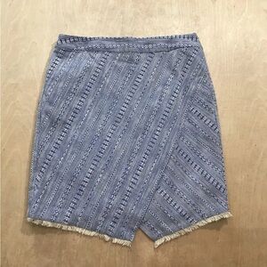 Blue and White Striped Skirt